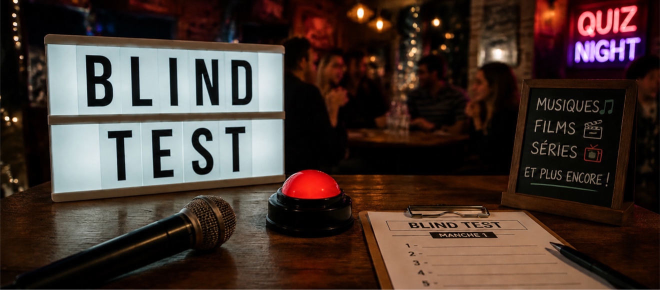 Animation blind test dans un bar